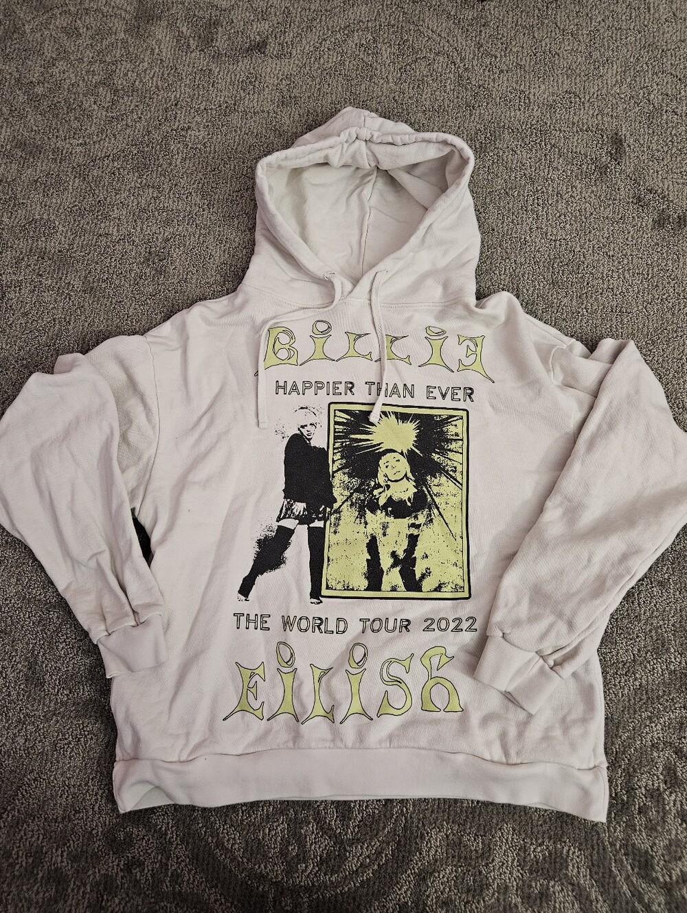 Billie Eilish Happier Than Ever 2022 Tour Hoodie Sz S